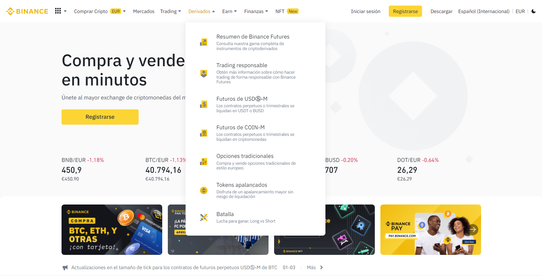 Mercado de derivados en Binance Mercado de derivados en Binance