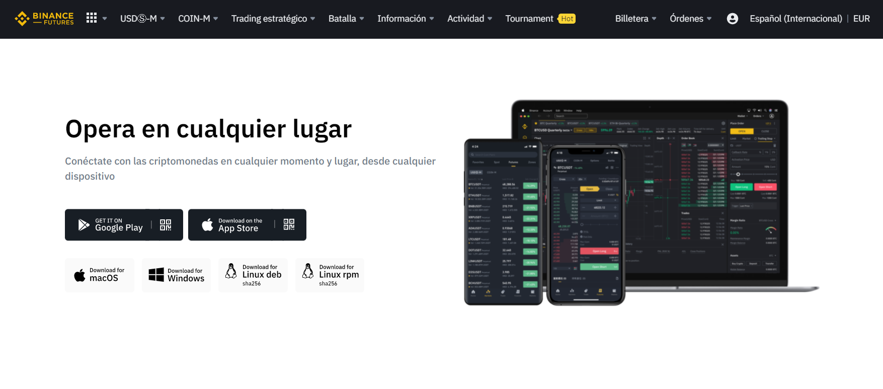 Binance está disponible en versiones de escritorio, móvil y web Binance está disponible en versiones de escritorio, móvil y web