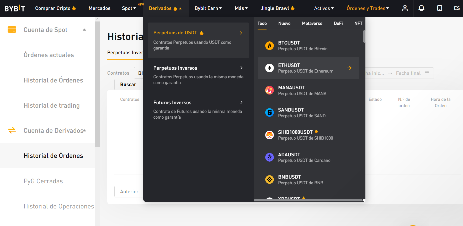 Derivados de criptomonedas Bybit en Colombia Derivados de criptomonedas Bybit en Colombia