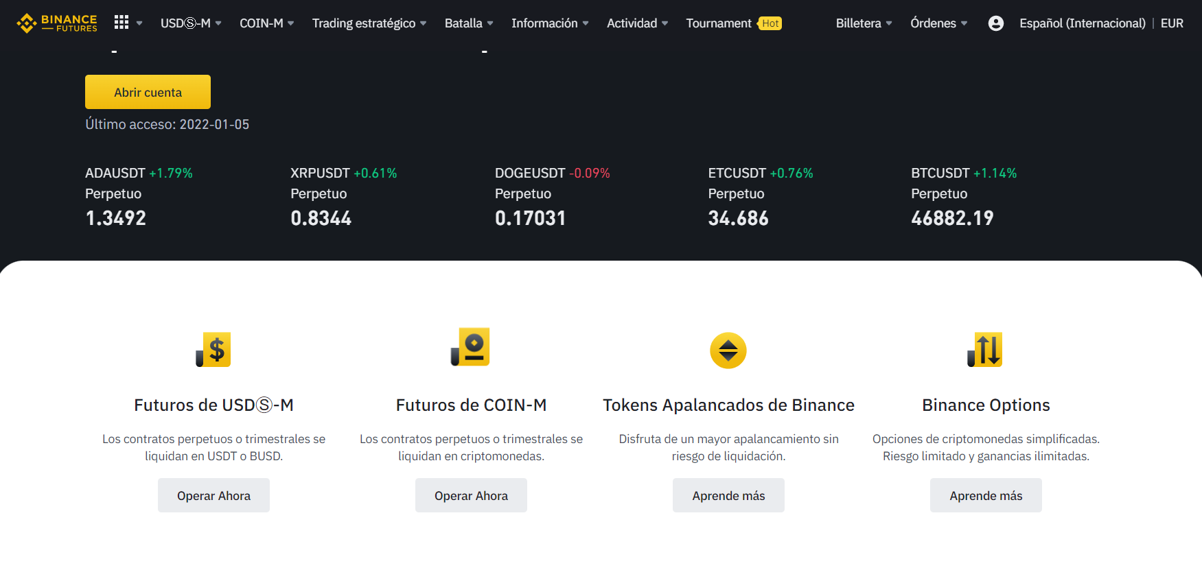 Opere futuros criptográficos con Binance Opere futuros criptográficos con Binance